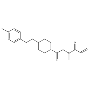 N-methyl-N-(2-{4-[2-(4-methylphenyl)ethyl]piperidin-1-yl}-2-oxoethyl)prop-2-enamide Structure