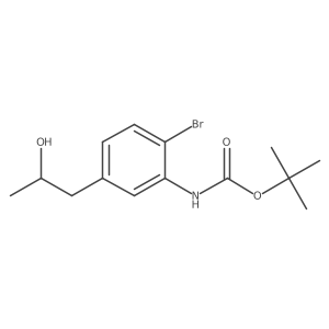 tert-butyl N-{2-bromo-5-[(2R)-2-hydroxypropyl]phenyl}carbamate Structure