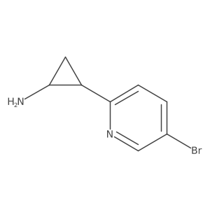 rac-(1R,2R)-2-(5-bromopyridin-2-yl)cyclopropan-1-amine结构式