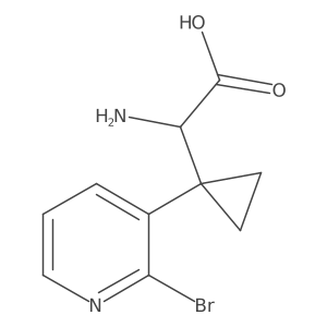 2-Amino-2-[1-(2-bromopyridin-3-yl)cyclopropyl]acetic acid结构式