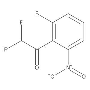 2,2-Difluoro-1-(2-fluoro-6-nitrophenyl)ethan-1-one结构式
