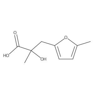 2-Hydroxy-2-methyl-3-(5-methylfuran-2-yl)propanoic acid结构式