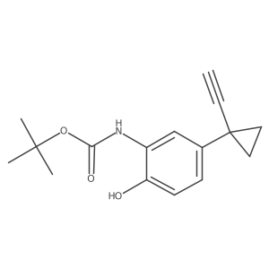 tert-butyl N-[5-(1-ethynylcyclopropyl)-2-hydroxyphenyl]carbamate结构式