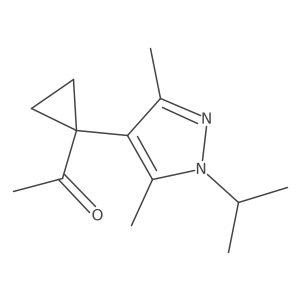 1-{1-[3,5-dimethyl-1-(propan-2-yl)-1H-pyrazol-4-yl]cyclopropyl}ethan-1-one Structure