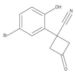 1-(5-Bromo-2-hydroxyphenyl)-3-oxocyclobutane-1-carbonitrile结构式