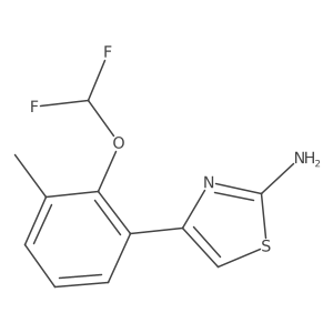 4-[2-(Difluoromethoxy)-3-methylphenyl]-1,3-thiazol-2-amine Structure