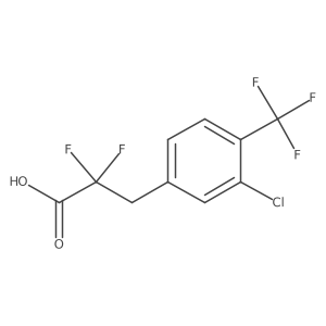 3-[3-Chloro-4-(trifluoromethyl)phenyl]-2,2-difluoropropanoic acid结构式