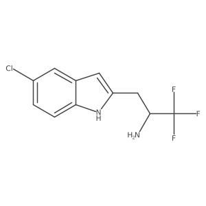 3-(5-chloro-1H-indol-2-yl)-1,1,1-trifluoropropan-2-amine Structure