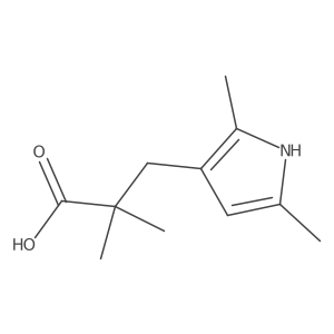 3-(2,5-dimethyl-1H-pyrrol-3-yl)-2,2-dimethylpropanoic acid结构式