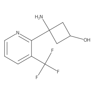 3-Amino-3-[3-(trifluoromethyl)pyridin-2-yl]cyclobutan-1-ol结构式