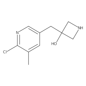 3-[(6-Chloro-5-methylpyridin-3-yl)methyl]azetidin-3-ol结构式
