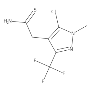 2-[5-chloro-1-methyl-3-(trifluoromethyl)-1H-pyrazol-4-yl]ethanethioamide结构式