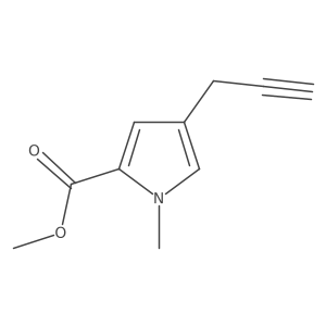 methyl 1-methyl-4-(prop-2-yn-1-yl)-1H-pyrrole-2-carboxylate结构式