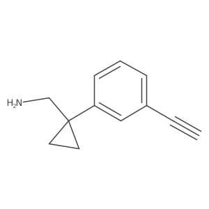 [1-(3-Ethynylphenyl)cyclopropyl]methanamine结构式