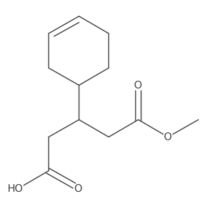 3-(Cyclohex-3-en-1-yl)-5-methoxy-5-oxopentanoic acid结构式