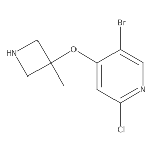 5-Bromo-2-chloro-4-[(3-methylazetidin-3-yl)oxy]pyridine Structure