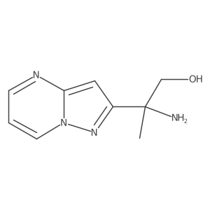2-Amino-2-{pyrazolo[1,5-a]pyrimidin-2-yl}propan-1-ol结构式