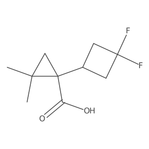 1-(3,3-Difluorocyclobutyl)-2,2-dimethylcyclopropane-1-carboxylic acid结构式