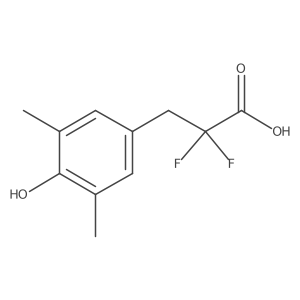 2,2-Difluoro-3-(4-hydroxy-3,5-dimethylphenyl)propanoic acid Structure