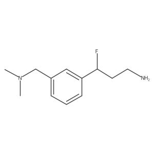 3-{3-[(Dimethylamino)methyl]phenyl}-3-fluoropropan-1-amine Structure