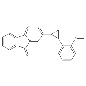 rac-1,3-dioxo-2,3-dihydro-1H-isoindol-2-yl (1R,2R)-2-(2-methoxyphenyl)cyclopropane-1-carboxylate Structure