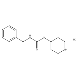Benzylcarbamic acid piperidin-4-yl ester hydrochloride Structure