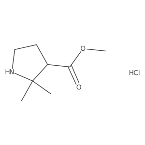 Methyl 2,2-dimethylpyrrolidine-3-carboxylate;hydrochloride结构式