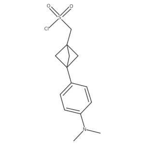 [3-[4-(Dimethylamino)phenyl]-1-bicyclo[1.1.1]pentanyl]methanesulfonyl chloride结构式