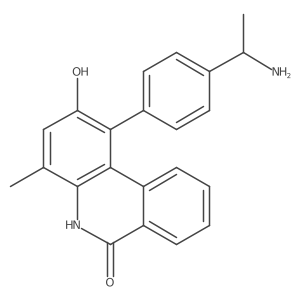 (R)-1-(4-(1-Aminoethyl)phenyl)-2-hydroxy-4-methylphenanthridin-6(5H)-one结构式