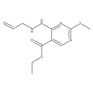 2-(Methylthio)-4-[2-(2-propen-1-yl)hydrazinyl]-5-pyrimidinecarboxylic acid ethyl ester Structure