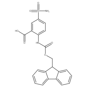 2-({[(9H-fluoren-9-yl)methoxy]carbonyl}amino)-5-sulfamoylbenzoic acid结构式