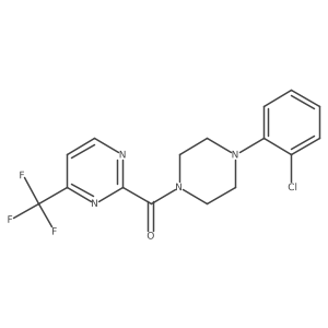 2-[4-(2-Chlorophenyl)piperazine-1-carbonyl]-4-(trifluoromethyl)pyrimidine Structure