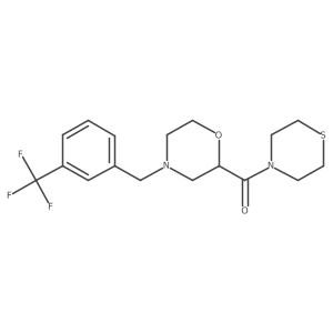 2-(Thiomorpholine-4-carbonyl)-4-{[3-(trifluoromethyl)phenyl]methyl}morpholine Structure