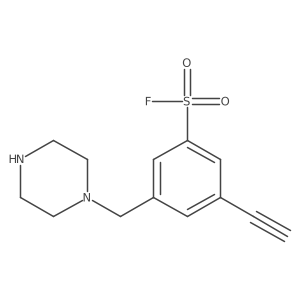 3-Ethynyl-5-[(piperazin-1-yl)methyl]benzene-1-sulfonyl fluoride结构式