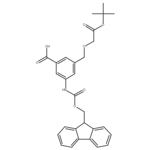 3-{[2-(tert-butoxy)-2-oxoethoxy]methyl}-5-({[(9H-fluoren-9-yl)methoxy]carbonyl}amino)benzoic acid结构式