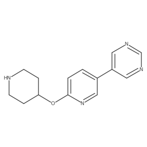 5-[6-(Piperidin-4-yloxy)pyridin-3-yl]pyrimidine结构式