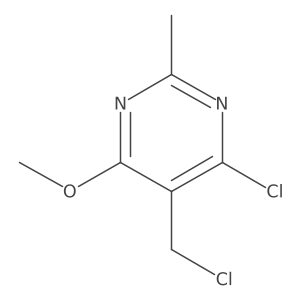 4-chloro-5-(chloromethyl)-6-methoxy-2-methylPyrimidine Structure