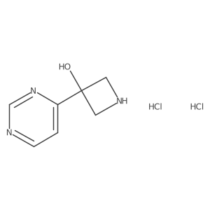 3-Pyrimidin-4-ylazetidin-3-ol;dihydrochloride Structure