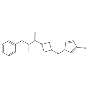 1-{3-[(4-bromo-1H-pyrazol-1-yl)methyl]azetidin-1-yl}-2-phenoxypropan-1-one结构式