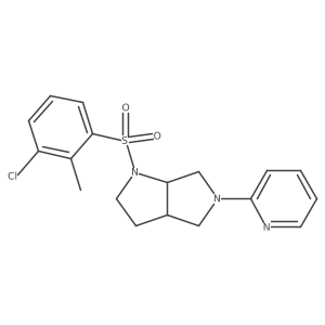 2-[1-(3-Chloro-2-methylbenzenesulfonyl)-octahydropyrrolo[2,3-c]pyrrol-5-yl]pyridine Structure