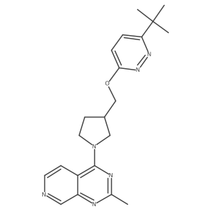 3-Tert-butyl-6-[(1-{2-methylpyrido[3,4-d]pyrimidin-4-yl}pyrrolidin-3-yl)methoxy]pyridazine Structure