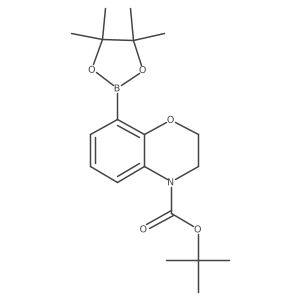 tert-Butyl 8-(4,4,5,5-tetramethyl-1,3,2-dioxaborolan-2-yl)-2,3-dihydro-4H-benzo[b][1,4]oxazine-4-carboxylate Structure