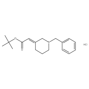 (1-Benzyl-piperidin-3-ylidene)-acetic acid tert-butyl ester HCl Structure