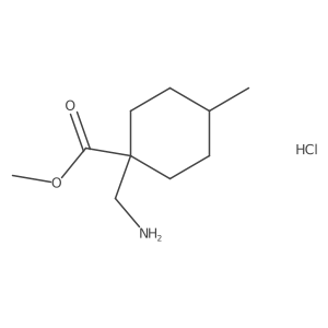 Methyl 1-(aminomethyl)-4-methylcyclohexane-1-carboxylate hydrochloride结构式