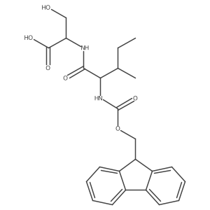 (2S)-2-[(2S)-2-({[(9H-fluoren-9-yl)methoxy]carbonyl}amino)-3-methylpentanamido]-3-hydroxypropanoic acid Structure