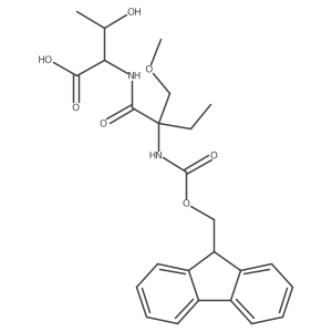 (2S,3R)-2-[2-({[(9H-fluoren-9-yl)methoxy]carbonyl}amino)-2-(methoxymethyl)butanamido]-3-hydroxybutanoic acid结构式