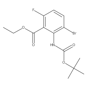 Ethyl 3-bromo-2-{[(tert-butoxy)carbonyl]amino}-6-fluorobenzoate Structure
