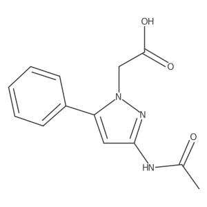 2-(3-acetamido-5-phenyl-1H-pyrazol-1-yl)acetic acid Structure