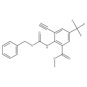 Methyl 2-{[(benzyloxy)carbonyl]amino}-3-ethynyl-5-(trifluoromethyl)benzoate Structure