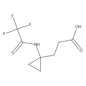 3-[1-(2,2,2-Trifluoroacetamido)cyclopropyl]propanoic acid结构式